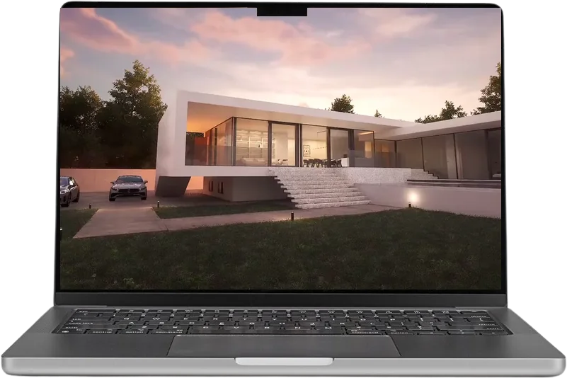 Villa Experience running in a browser on a laptop